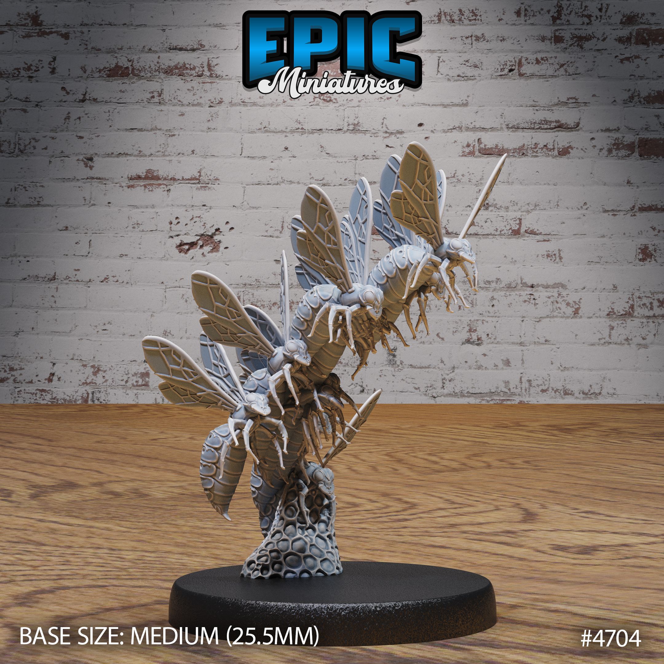 Wasp Swarm Big / Winged Insect / Flying Insectoid Beast / Forest Bee / Evil Hornet / Jungle Bug / Claw Hugger